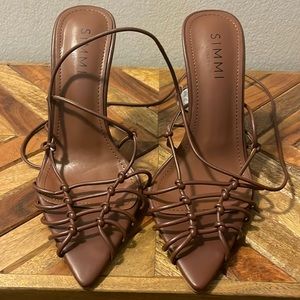 SIMMI - LACE UP GLADIATOR HEELS SIZE US 8